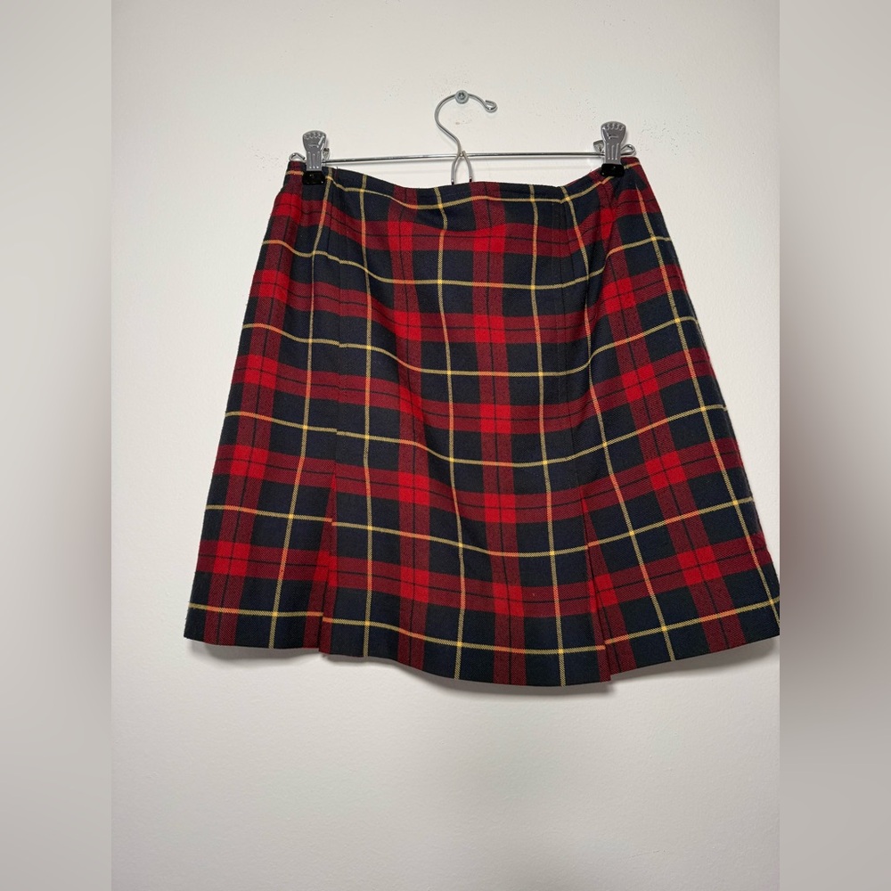 Plaid Red and Black Women's Skirt